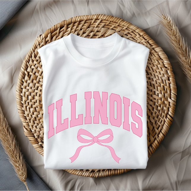 Camisa de Illinois, regalo de cumpleaños para ella (Illinois football shirt, Illinois State gift, Illinois Game Day tee, USA collegiate shirt, patriotic)