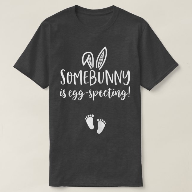 Camisa De Invitación De Embarazo De Pascua Somebun (Diseño del anverso)