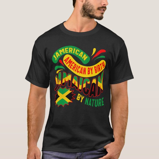 Camisa de Jamaica, Bandera jamaiquina Americana Ja (Anverso)