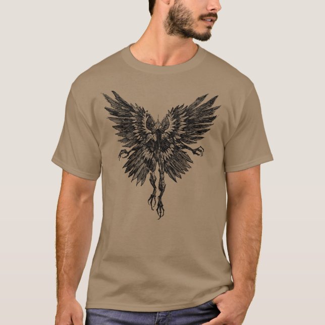 Camisa de jengibre digital de Mothman (Anverso)