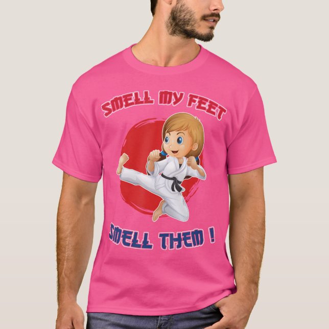 Camisa De Karate Para Chicas Olía Mi Regalo De Pie (Anverso)