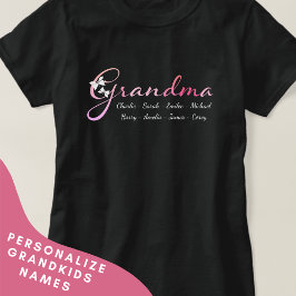 Camisa de la abuela con nombres de nietos (colorid