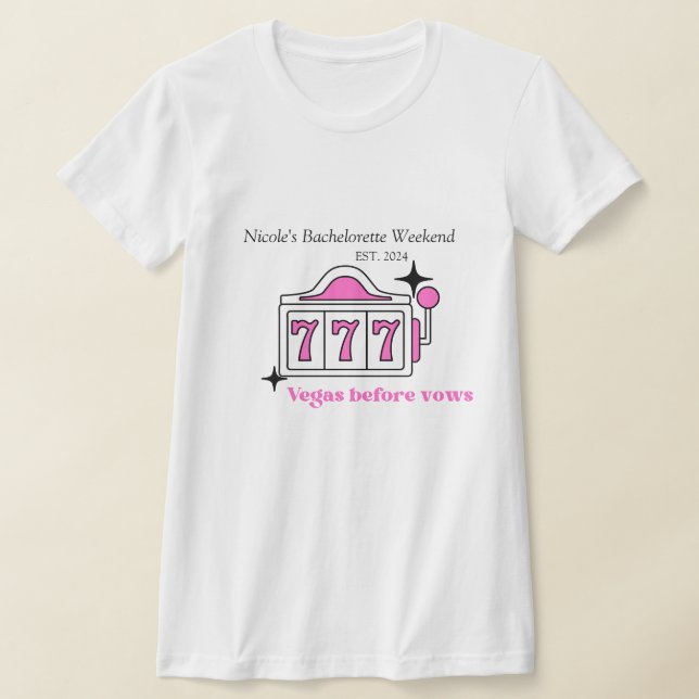 Camisa de la Bachelorette de Las Vegas para las da (Distribución)