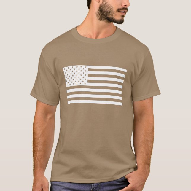 Camisa de la bandera americana - texto blanco (Anverso)