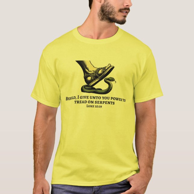 Camisa de la bandera de Nedsdag - Lucas 10:19 (Anverso)