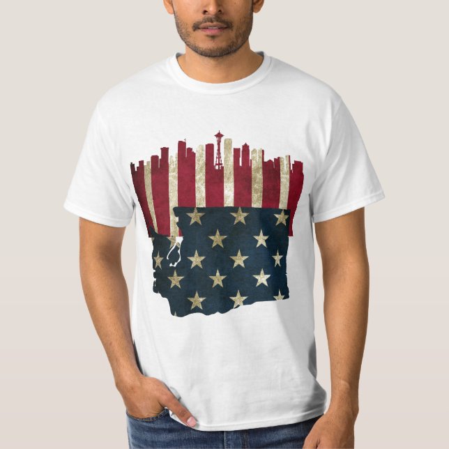 Camisa de la bandera del horizonte de Seattle, (Anverso)
