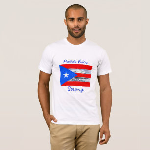 Camisa de la bandera del huracán fuerte de Puerto