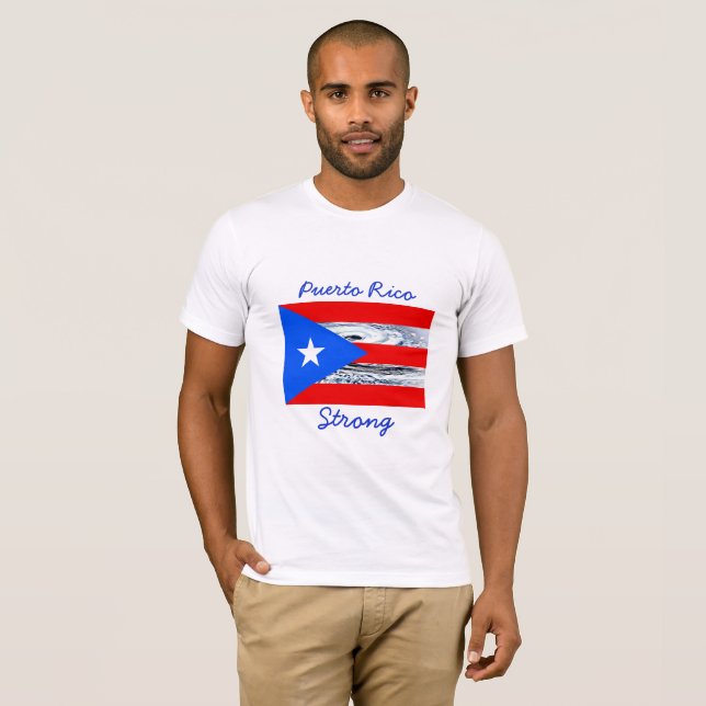 Camisa de la bandera del huracán fuerte de Puerto (Anverso completo)