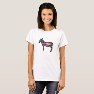 Camisa de la bandera estadounidense del burro demo