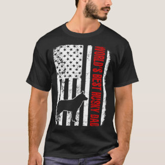 Camisa de la Bandera Norteamericana Mejor Husky Pa