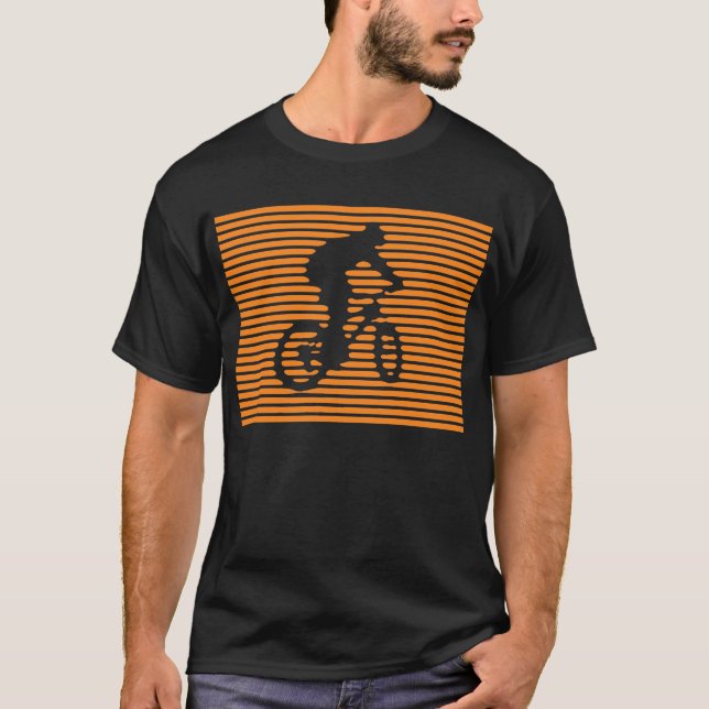 camisa de la bici - líneas anaranjadas (Anverso)