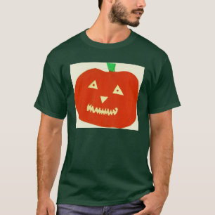 Camisa de la calabaza que brilla intensamente