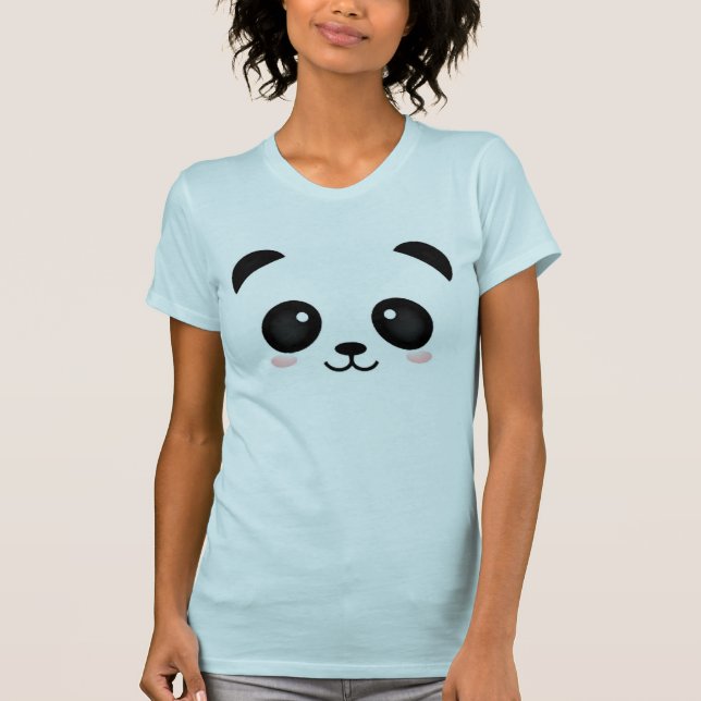 Camisa de la cara de la panda de Kawaii (Anverso)
