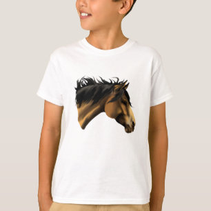Camisa de la cara del caballo del ante