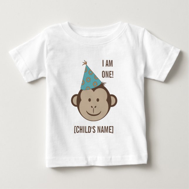 Camisa de la cara del mono del cumpleaños (Anverso)