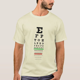 Camisa de la carta de ojo de Snellen