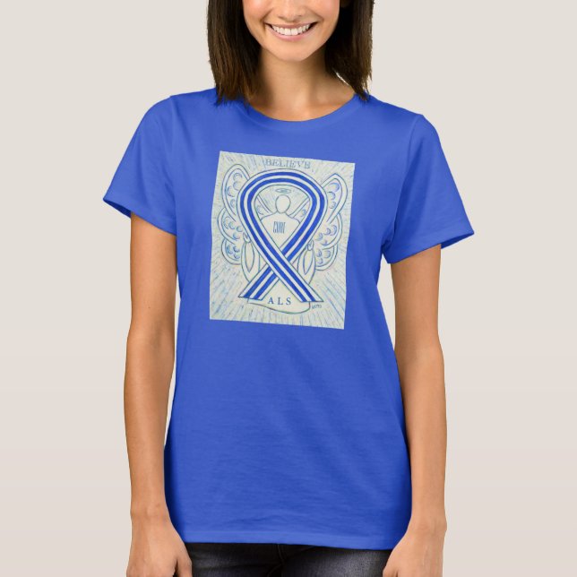 Camisa de la cinta de la toma de conciencia azul Á (Anverso)