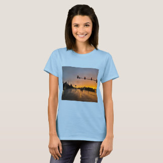 Camisa de la ciudad del atardecer
