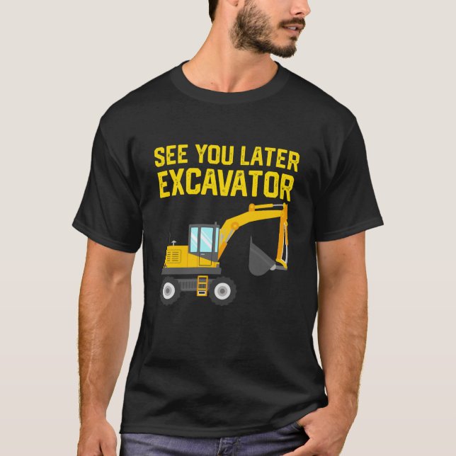 Camisa de la construcción del excavador del niño (Anverso)