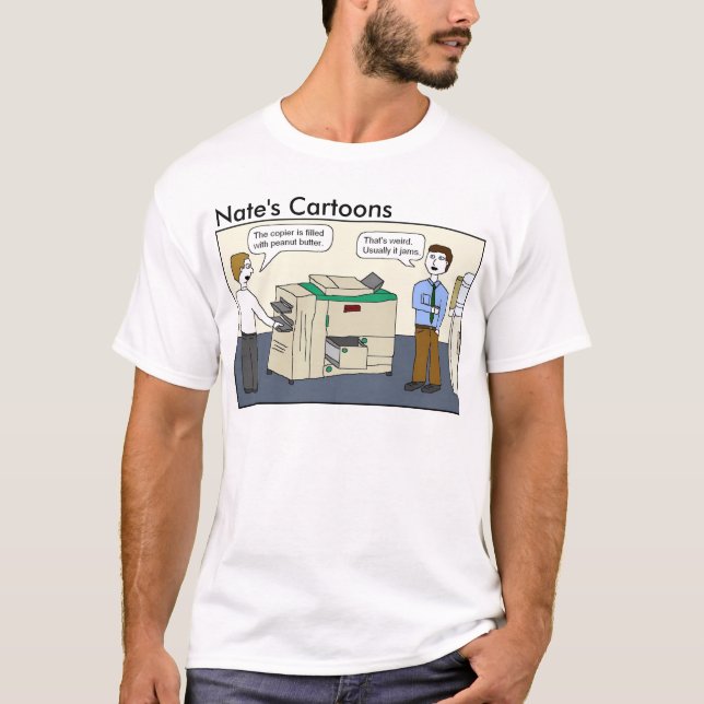 Camisa de la copiadora de los dibujos animados de (Anverso)