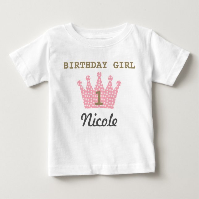 Camisa de la Corona Chica de Cumpleaños Personaliz (Anverso)