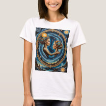 Camisa de la diosa del espejo cósmico sagrado