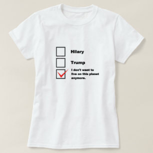 Camisa de la elección. Hilary, triunfo, o ni uno