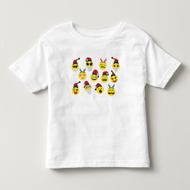 Camisa de la emoji del navidad de la diversión (Anverso)