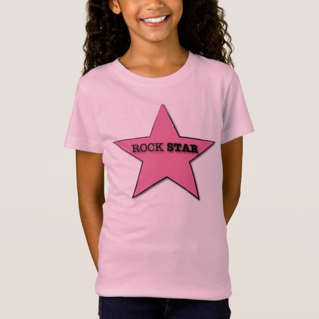 Camisa de la estrella del rock del chica (Anverso)