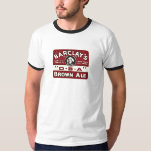 Camisa de la etiqueta de la cerveza del vintage de