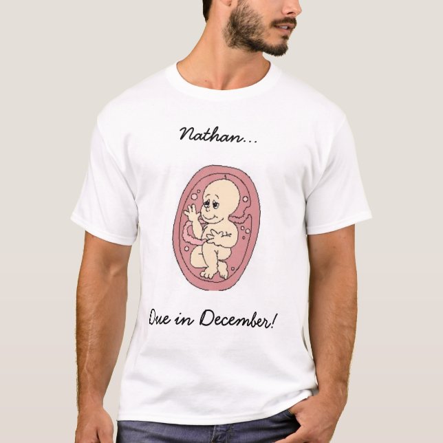 Camisa de la fecha debida del bebé (Anverso)
