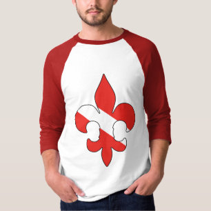 Camisa de la flor de lis de la bandera de la