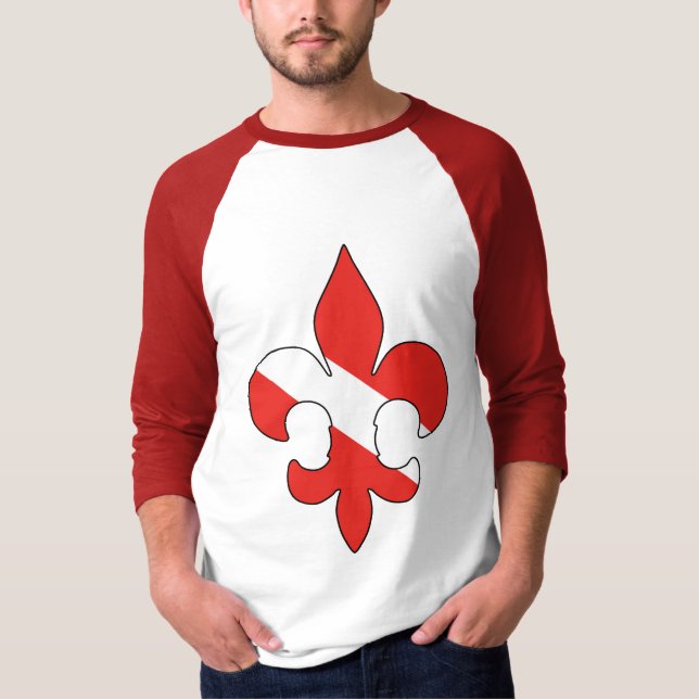 Camisa de la flor de lis de la bandera de la (Anverso)
