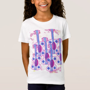 camisa de la guitarra para los chicas