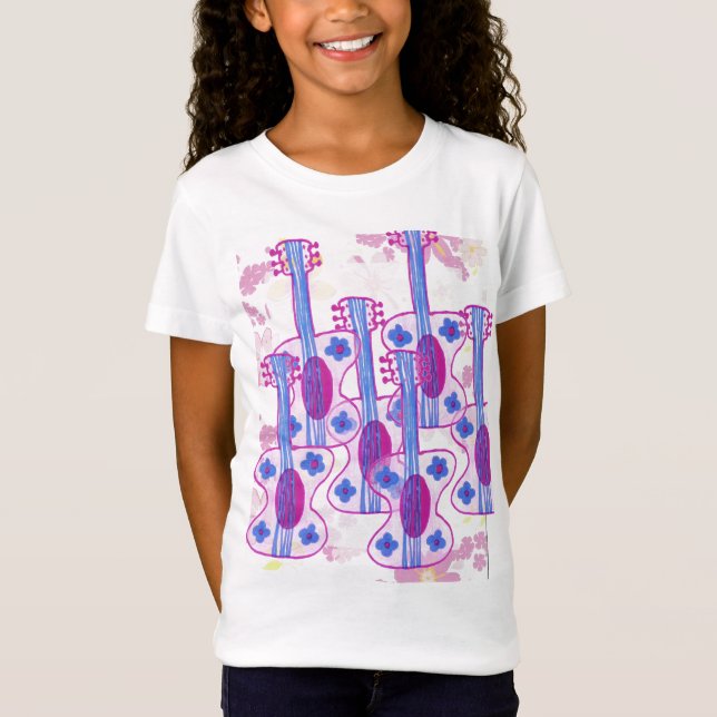 camisa de la guitarra para los chicas (Anverso)