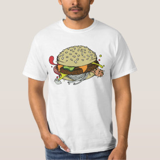 Camisa de la hamburguesa del presupuesto