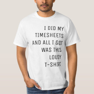 Camisa de la hoja de jornales devengados