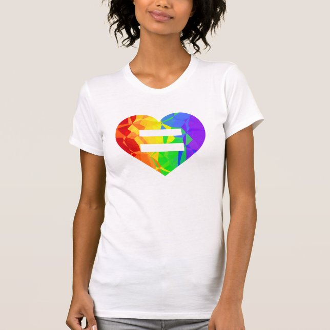 Camisa de la igualdad de la boda del corazón del (Anverso)