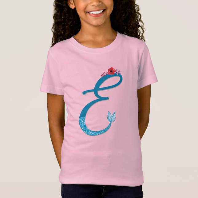 Camisa de la letra E de la sirena de los chicas (Anverso)