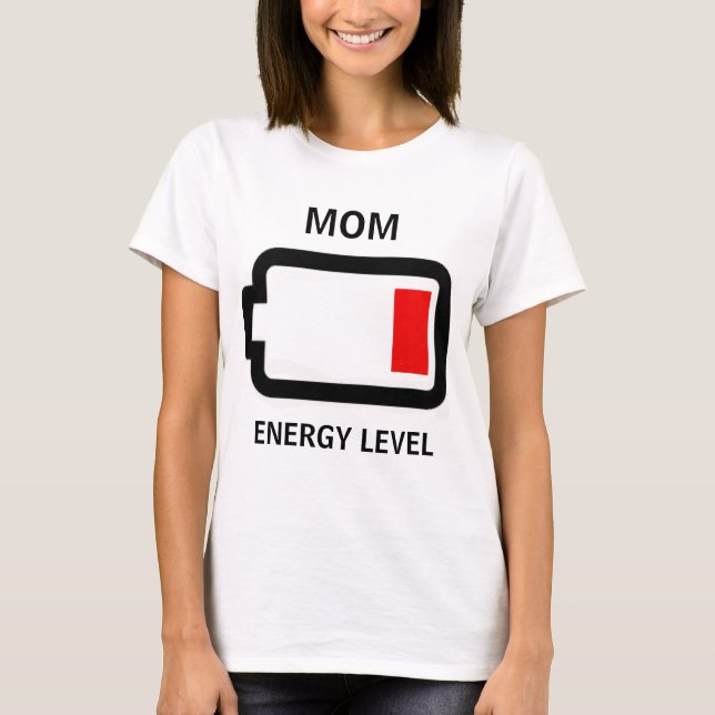 Camisa de la mamá del nivel de energía (Anverso)