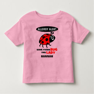 Camisa de la mariquita de la alarma de la alergia