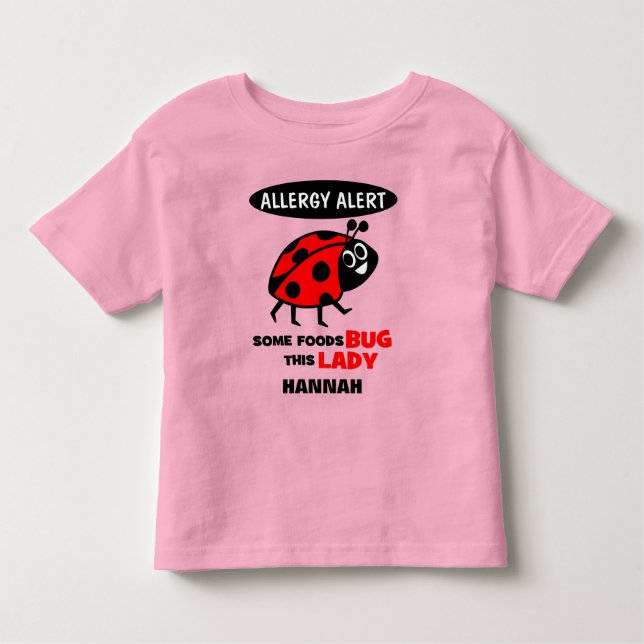 Camisa de la mariquita de la alarma de la alergia (Anverso)