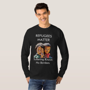 Camisa de la materia de los refugiados con Young