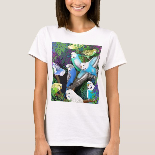 Camisa de la muñeca de los Parakeets de Budgie y (Anverso)