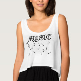Camisa de la música con las notas musicales