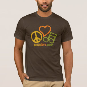 Camisa de la música del amor de la paz - elija el