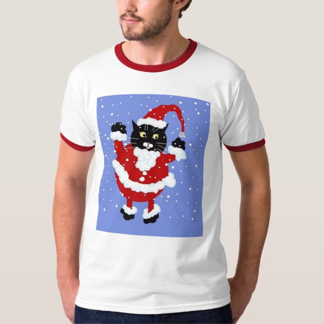 Camisa de la nieve del gato de Santy (Anverso)