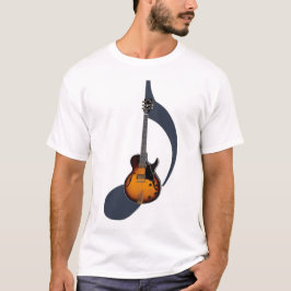 Camisa de la nota de la guitarra eléctrica del