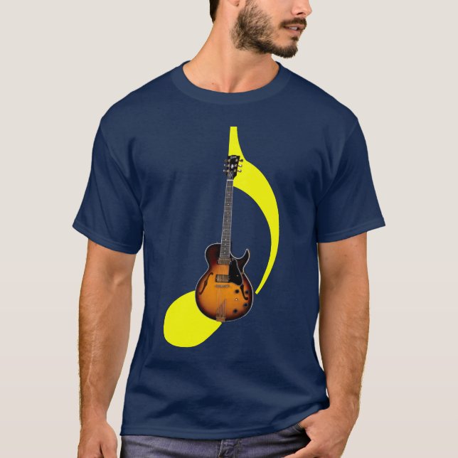 Camisa de la nota de la guitarra eléctrica del (Anverso)