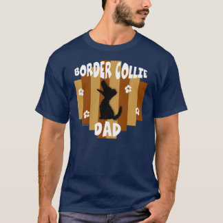 Camisa de la oscuridad del papá del border collie